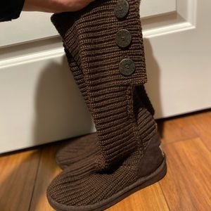 UGG chocolate brown tall knit Ugg boots